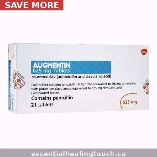 Amoxicillin (Augmentin) 875/125mg 10 Tablets — Buy Online From $1.18 Per Pill